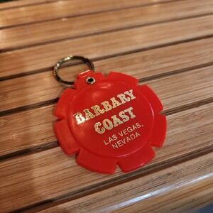 Barbary‎ Coast Casino Hotel Las Vegas Nevada Souvenir Key Chain Ring Fob Vintage